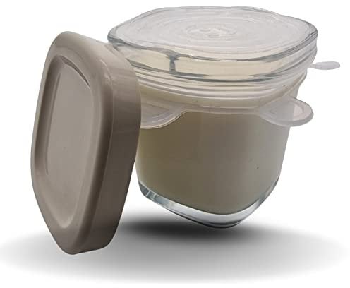 Couvercles en silicone transparent pour pots en verre de yaourtière SEB Multidélices - Durables, étanches, hygiéniques et polyvalents - Lot de 12