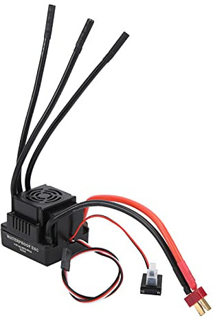 Keenso 120A ESC bürstenlose wasserdichte elektronische Drehzahlregler ESC 120A ESC, T Stecker Ersatz für 1/8 1/10 RC Auto mit Schwarz