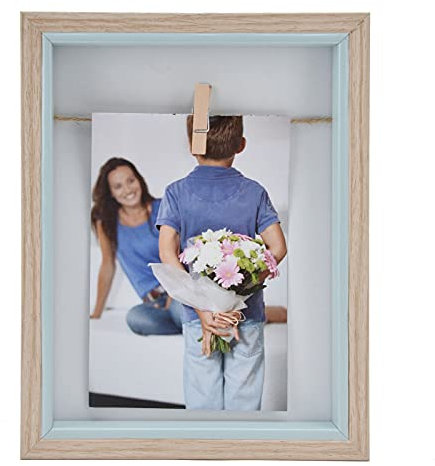 HERCHR Clip-Bilderrahmen, Wand- Und Tischplatte, Rustikaler Wäscheklammer-Bilderrahmen, Vintage-Fotorahmen Im Einfachen Stil Für Zuhause, Galerie, Tischdekoration
