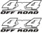 Pack de 2 Unidades Pegatinas 4X4 Off Road para Todoterreno Coches Camionetas Sport Tuning Fabricadas en Vinilo Polimérico Exterior Resistente al Calor y al Frío. (NEGRO)