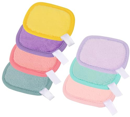 SHUBEIEUMI 7 Stück Waschbare und Wiederverwendbare Make-up Entferner Pads, Abschminkpads Waschbar, Wiederverwendbare Wattepads für alle Hauttypen