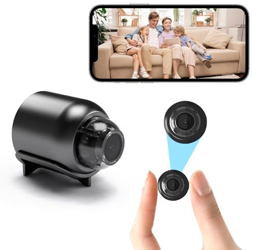Spy Camera, Mini Spy Camera Wireless Hidden, 1080P HD WiFi Wireless Camera with Audio and Video, Small Nanny Cam for Home Security Surveillance Camera with Night Vision, Motion Detection IndoorOutdoor