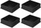 QUARKZMAN 4Pcs Embouts de Pieds de Chaise Carrés en PVC, 100mm x 100mm OD, Noirs, pour Protéger Les Pieds de Meubles, Les Tables et Les Sols