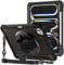 ProCase Stoßfeste Hülle für 11 iPad Pro (M4) 2024, Robuste Schutzhülle mit Handschlaufe 360 Grad Drehständer Kickstand Heavy Duty Cover Case - Schwarz