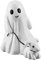 Ortviai Ghost Walking Dog Statue, Ghost Dog Niedlich, New Ghost Walking Dog Statue2024 Halloween Ghost Yard Decorations, Halloween Geister Figur Halloween Deko