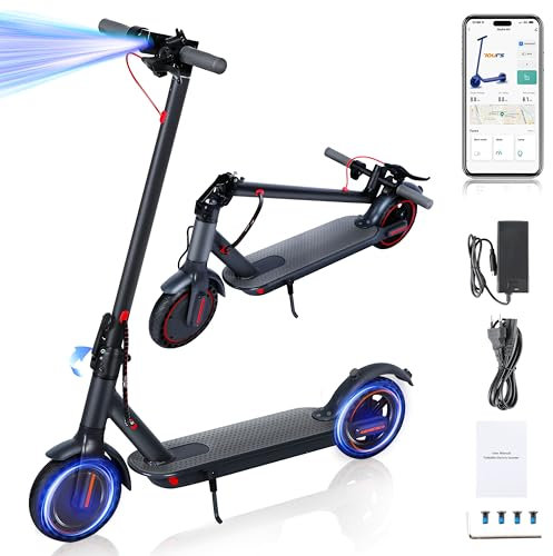 Monopattino Elettrico Scooter Elettrica Adulti: Monopattini Electric Pieghevole con Motore Da 350W, Velocità Max 25 km/h, Ruote da 8.5, Autonomía 30KM, Batería 42V 10.4AH, Controllo dell'app, Con kit