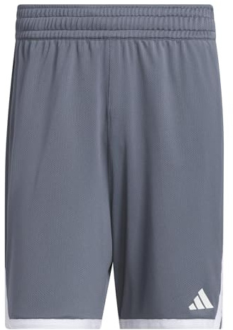 adidas Herren M Everyday Pro Bball Short Shorts, Team Onix/White, L