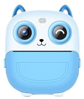 Osmond Enfant Caméra Imprimante Portable Thermique Impression Instantanée Photo Enfants Appareil Photo Numérique 2,4 Pouces HD Double Caméras Vidéo Jouet Cadeaux Bleu