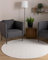 Interiyou handgewebter Baumwollteppich Riga - 200x200 cm Rund Weiß - Handwebteppich für Wohnzimmer, Schlafzimmer - 100% Handarbeit Naturfaser Teppich Flachgewebe