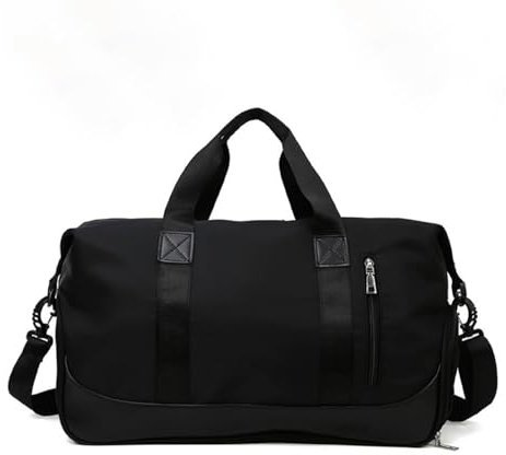 YENTAKE Sporttasche & Reisetasche für Damen und Herren, Gym Tasche mit Schuhfach & Nassfach, Reisetasche, Handgepäck Schwimmtasche, Fitnesstasche Umhängetasche Weekender für Reise (Schwarz)