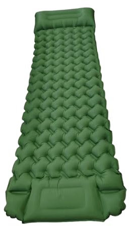 Glymnis Sleeping Mat 9CM/12CM Thick, Built-in Foot Pump Waterproof Camping Air Mattress Single Inflatable Mat for Camping, Hiking, Backpacking