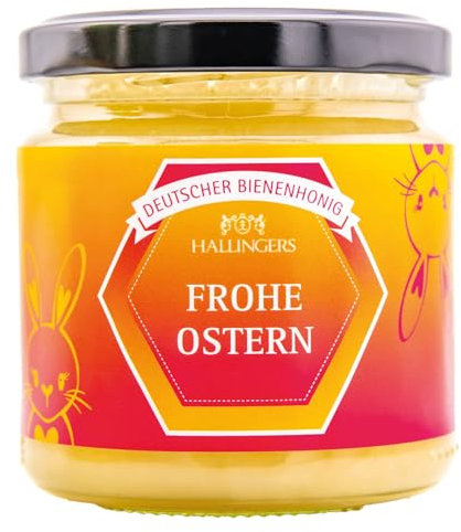 Hallingers Genuss Manufaktur Ostergeschenke für Osterkörbchen zu Ostern, Deutscher Bienenhonig - zu Ostern