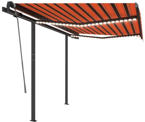 Automatische Markise mit LED & Windsensor 3,5x2,5m - Pulverbeschichtetes Aluminium & 100% Polyester - Ideal für Terrasse & Garten