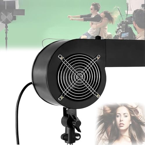 MObyat Tragbarer Fotografie-Gebläse, Bühnen-Spezialeffekt-Blasmaschine, 180° Verstellbarer Winkel/maximale Geschwindigkeit 2600 U/min/stufenlose Windeinstellung, Für Hochzeit/Modebekleidung