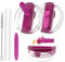 CloudValley [2 Pièces] Couvercle Étanché pour Stanley Cup 30 oz Accessoires, Remplaçant avec Paille Pliable en PC, [Amovible & Facile à Nettoyer] Couvercle de Protection Réutilisable, Rose