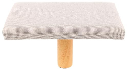 Cabilock Meditationsbank Holz Ergonomischer Yoga für Meditation und Gleichgewichtsübungen Tragbar mit Weichem Kissen Design für Kniende Sitzposition Beige