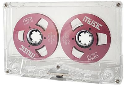 TsoLay Cinta de Audio en Retro, Tipo Casete en de 50 Minutos, Cinta Magnética de Doble Cara para Grabación de Música