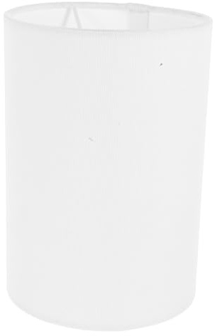 Weißer Lampenschirm mit 3, 8cm Loch Zylindrischer aus Stoff | Tisch-, Steh und Pendelleuchten, Modernes Schlichtes Design, Robustes Eisen und Stoffmaterial