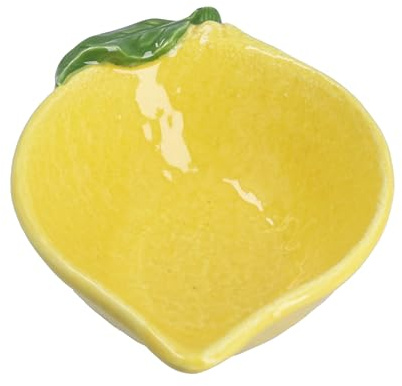 Gisela Graham Lemon Shaped Stoneware Bowl, Snacks, Dips, 17cm, 240ml