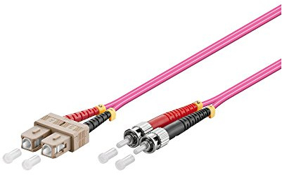 Kabelmeister® Patchkabel LWL Duplex OM4 (Multimode, 50/125) SC/ST, 3m