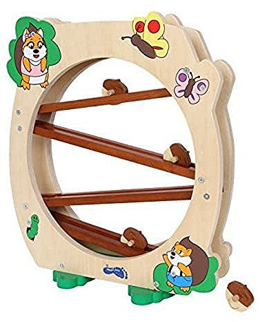 small foot Eichhörnchenbahn, Massiv, Kugelbahn für Kinder, inkl. 4 Kullereichen, ab 3 Jahren. Art-Nr. 6361