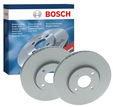 Bosch BD2187 Brake Disc Set - 278 mm - Front Axle - 1 Set of 2 Discs | Vented High-Carbon Discs - ECE-R90 Certified - Great Cooling and Noise Suppression, Advanced Corrosion protected