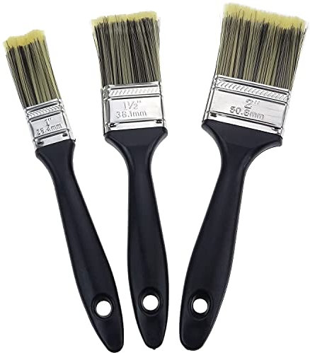 Malerpinsel, Flachpinselset Universal, 3 Stück, 25,4mm, 38,1 mm, 50,8 mm (Lasurpinsel, Flachpinsel)