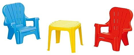 DOLU Table and 2 Chairs Set for kids - Full fun Furniture Set for Children Ages 24 Months and Up, Ergonomic Seats, Benefits for Kids creative Play Skills