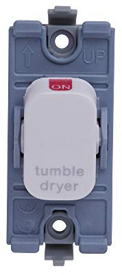 Schneider Electric GGBL20DPTDW Lisse módulo de interruptor de 2 polos para secadora, 20AX, color blanco