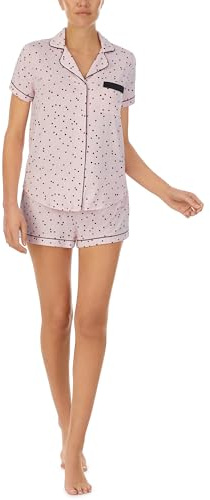 Kate Spade New York Evergreen Short Pajama Set Scattered Dot Pink SM
