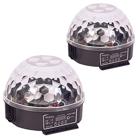2x Ibiza Light Astro Gobo LED Lichteffekte RGBW Spiegelball DJ Disco Party Beleuchtung