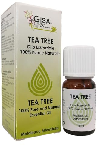 Gisa Wellness - TEA TREE - Konventionelles Ätherisches Öl - 100% Rein und Natürlich - [10ml] - Ideal für Aromatherapie und Körperpflege - Raumduft - Hergestellt in Italien