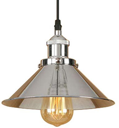 E27 Vintage Pendelleuchte Hängelampe Metall Vintage Hängeleuchte Retro Lampenschirm Deckenleuchte Chrome Regenschirm Lampenschirm für Esszimmer Esstisch