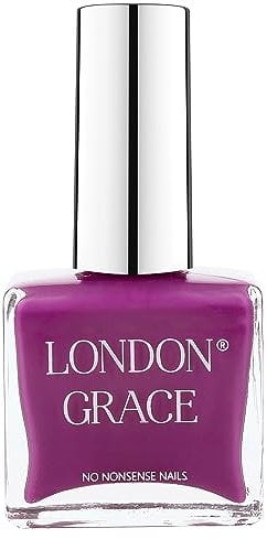 London Grace Nail Polish | Sarah 12ml | Amethyst Purple Long Lasting Vegan Eco-conscious Varnish | Quick Dry, Chip-Resistant, & No Nasties Formula