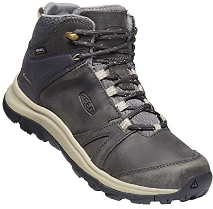 KEEN Damen Terradora II Leather Mid WP Wanderstiefel, Schwarz (Magnet Plaza Taupe), 39 EU