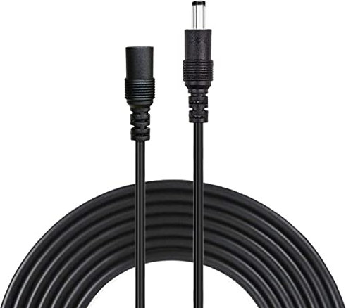 AsanWise 10m/32.8ft DC Power Extension Cable, 2.1mm x 5.5mm DC 12V Power Male to Female Cord, for Power Adapter, 12V CCTV Wireless IP Camera, Monitors, DVR Standalone, Black