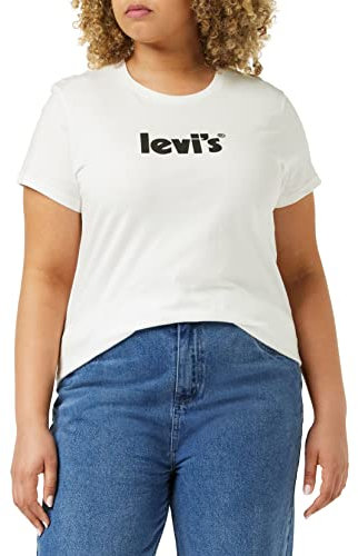 Levi's Damen The Perfect Tee T-Shirt,Poster Logo Sugar Swizzle,S