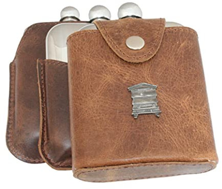 Bee Hive Half Jacket 6oz Stainless Steel Hip Flask & Free Engraving 29