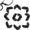 Nasenpads Brille Selbstklebend, 10 Paar Anti-Rutsch Brillen Nasenpads Silikon, Weiche Brillenpads für Sonnenbrillen, Brillen (Schwarz)