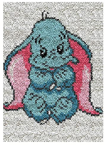 XXXXW DIY Latch Hook Kits Verriegelungshaken Teppiche Dumbo for Handarbeit Stickerei Teppich Tun Sie es selbst Tapisserie Kits for Handarbeit Wohnkultur Knüpfkissen Set (Size : 52x38cm)