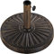 Yaheetech Base per Ombrellone da Giardino in Resina e Metallo Supporto 13,7 kg per Pali da Ø38mm e Ø48mm con Manopola Esterno Veranda Terrazza Piscina Spiaggia Patio Bronzo