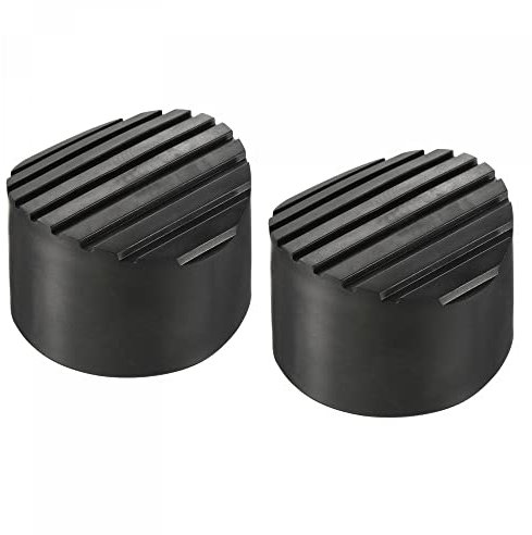 sourcing map Ladder Non-Slip Feet Mat 76mm ID Rubber Round Telescopic Ladder Accessories Pad Cover Cushion for Ladder Protection Black Pack of 2