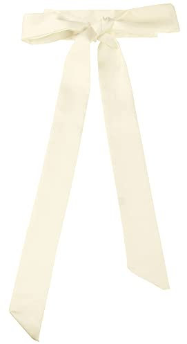 Allegra K Damen dünner Schal einfarbig reine lange Schals Halstuch Beige 196 * 5cm/77.17 * 1.97 inches(L*W)
