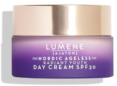 LUMENE [AJATON] Nordic Ageless Radiant Youth Day Cream | LSF 30 | Strafft, pflegt und schützt die Haut | Mit nordischem Birkensaft und Antioxidantien für jugendliche Ausstrahlung | Vegan | 50 ml