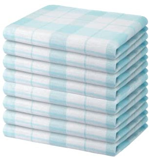 Hometex Premium Textiles 8er Set Geschirrtücher Grubentücher | Oeko-TEX®Standard 100 - aus 100% Baumwolle | Extra saugfähig und schnell trocknend | 50 x 70 cm Aqua