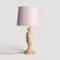 LEDKIA LIGHTING Tischlampe aus Holz Hausa ILUZZIA Taupe für Wohnzimmer, Küche, Schlafzimmer