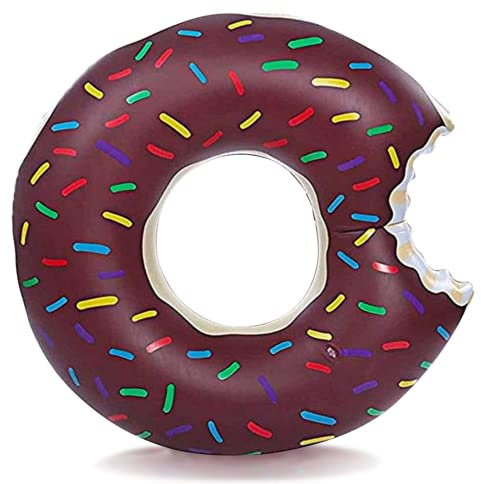 Aufblasbarer Schwimmreifen, Floating-Ring Donut Aufblasbar Ring Luftmatratze Reifen Schwimmreifen,Schwimmring für Erwachsene & Kinde (schwarz)