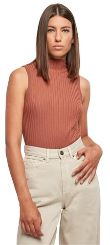 Urban Classics Damen Top Ladies Rib Knit Sleevless Body Terracotta L