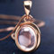 Halskette Trendige Silberne Halsketten für Frauen Mondstein Kristall Rose Anhänger Halskette Schmuck Mädchen Verlobungsgeschenk Festliche Geschenke