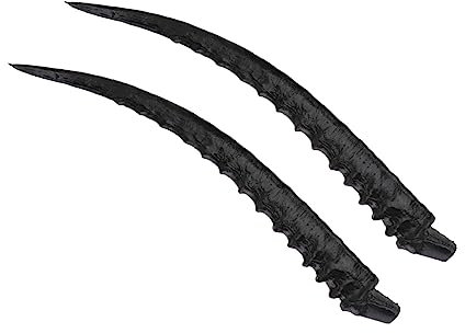 Toyvian 1 Paar Halloween Verkleiden Party-kopfschmuck Drachenhörner Cosplay Halloween-stirnbänder Lange Gehörnte Stierhörner Stirnband Mit Teufelsohren Ox Hörner Kostüm Modell Haar Plastik